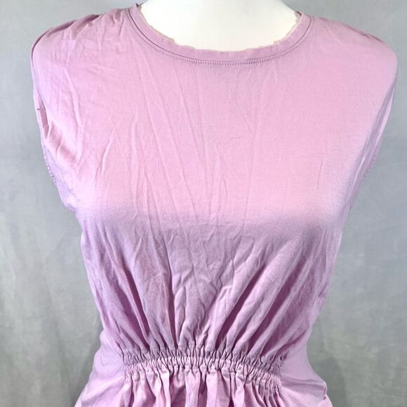 Express light pink smocked waist 100% cotton top size small - Picture 2 of 5